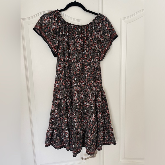 Max Studio Black Floral Dress Size Large - Picture 3 of 6